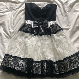Beautiful white and black fancy dress